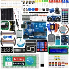 Adeept Ultimate Starter Kit for Arduino UNO R3, LCD1602, Servo Motor, Relay, Processing and C Code, Beginner Starter Kit
