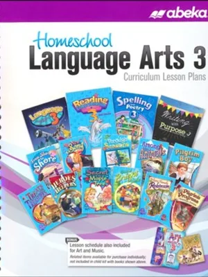 Homeschool Language Arts 3 Curriculum/Lesson Plans (Set of 4)