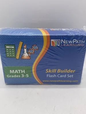 NewPath Learning - Skill Builder Flash Card Set - Math Grades 3-5