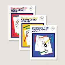 Dimensions Math Coloring Books Set of 3